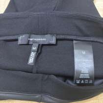 Леггинсы плотные с кожаной вставкой, в Москве