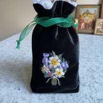 Мешочек бархатный ручной работы, в Москве
