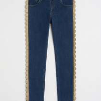 Джинсы Elisabetta Franchi с золотой отделкой в боках, 10-12, в Москве