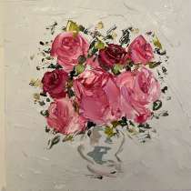 Картина маслом Цветы Мастихином, в Москве