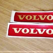 Наклейка на эмблему с логотипом Volvo, красная, на большую, в Москве