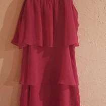 Красное платье с валанами. Длинное, нтже калена, в Севастополе