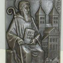 Плакетка барельеф Святой Бенедикт (Q221), в Москве