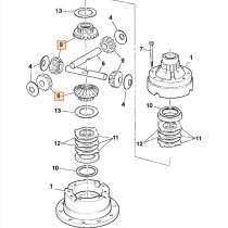 Комплект шестерен дифференциала JCB 450/20600, в Краснодаре