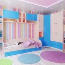 Модульная мебель для детей Лада синяя, в Воронеже