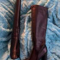 Сапоги женские, размер 38,натуральная кожа, удобный каблук, в Москве
