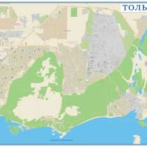 Тольятти. Карта настенная, в Тольятти