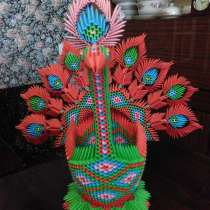 Павлин разноцветный из 3 d модульного оригами, в г.Мелитополь