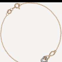 Золотой браслет с 12 фианитами, в Кисловодске