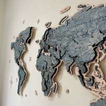 Карта мира из дерева В НАЛИЧИИ!, в Москве