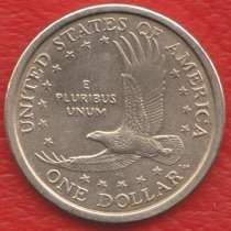 США 1 доллар 2000 г. Сакагавея знак мондвора P Филадельфия, в Орле