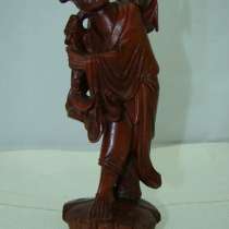 Статуэтка старинная деревянная Китаец (U579), в Москве