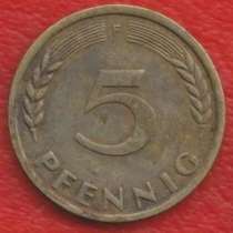 Германия ФРГ 5 пфеннигов 1950 г. F Штутгарт, в Орле