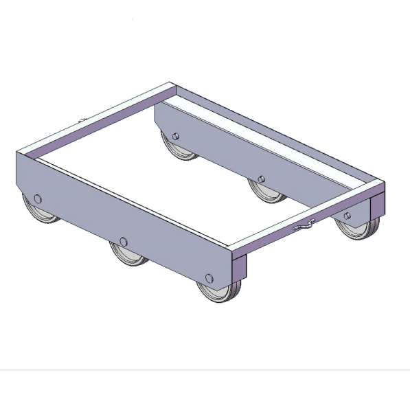Тележка для ящиков 670х415 мм, aisi 201