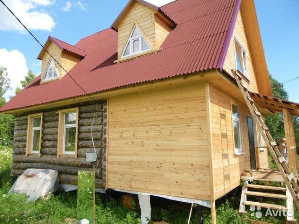 Продам новый дом из бревна и бруса 90 м2 участок 6 соток в Ярославле