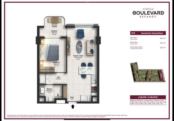 2-к. квартира 62м ² Турция, Стамбул, Бахчелиэвле в 