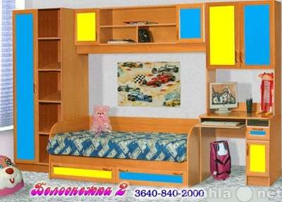 Детская комната с кроватью и шкафами в Москве фото 5
