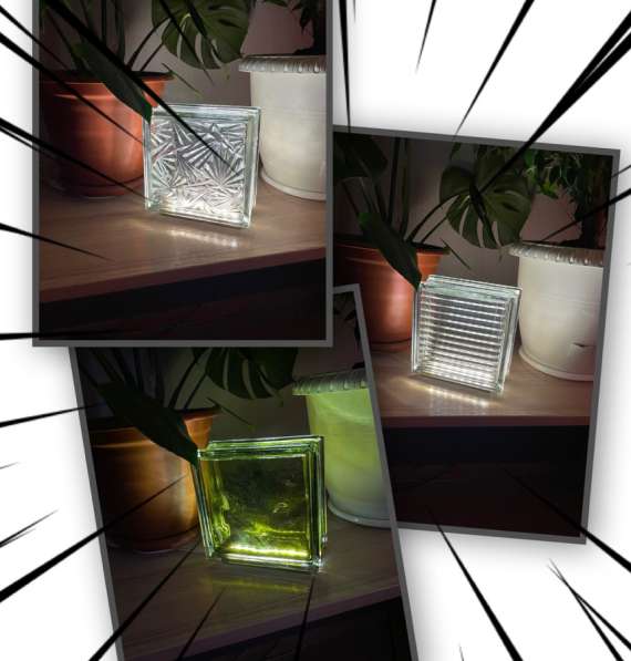 Светильник из стеклоблока