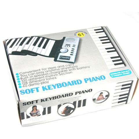 Цифровое гибкое Roll-Up midi пианино, 61 клавиша