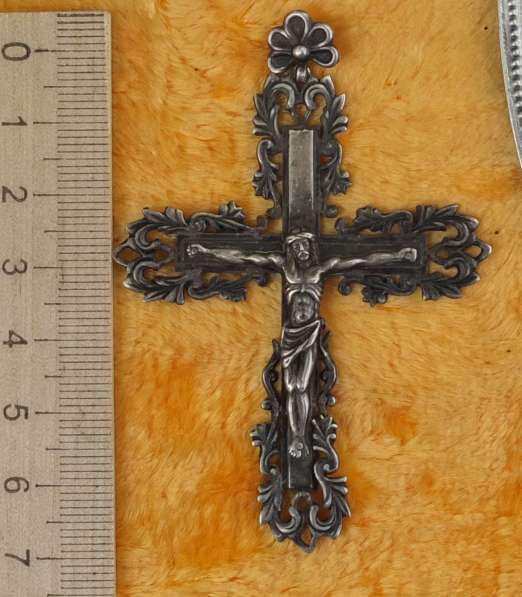 Серебряный крест распятие, серебро 875 проба в Ставрополе фото 6