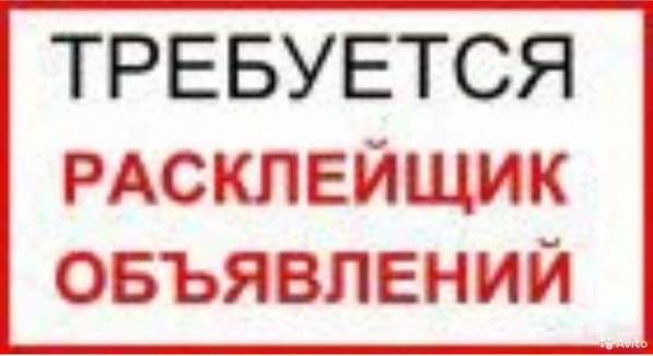 Требуется расклейщик обьявлений