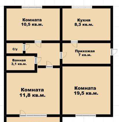 Продам трехкомнатную квартиру в Краснодар.Жилая площадь 64 кв.м.Этаж 2.