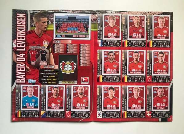 Panini / TOPPS Полный Альбом Бундеслига 2014-2015 в Москве фото 16
