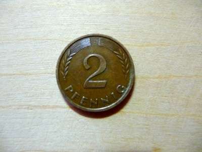 2 пфенинга 1960г