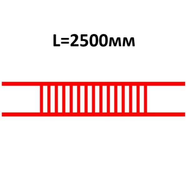 Барьер съемный двойной БКТПу (L=2500мм)