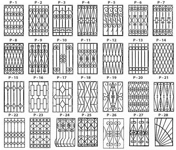 Изготовление металлических решёток на окна двери, балконы в фото 13