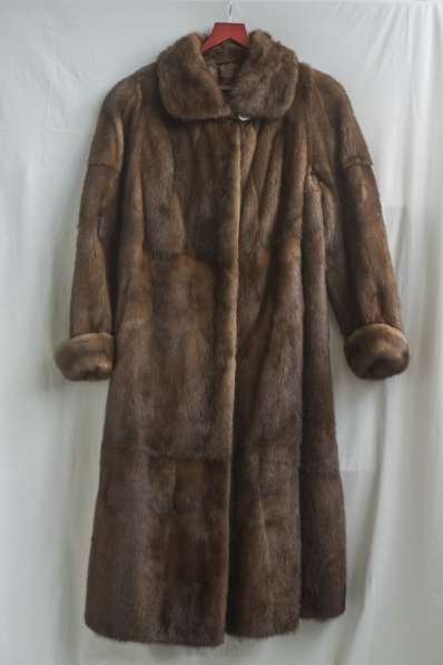 Шуба женская норковая, размер 50-52, цвет светло-коричневый в Красноярске фото 5