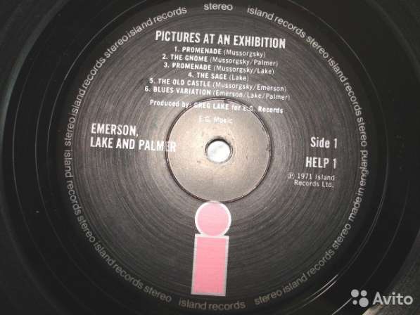 Пластинка Emerson, Lake And Palmer – Pictures At An в Санкт-Петербурге фото 18