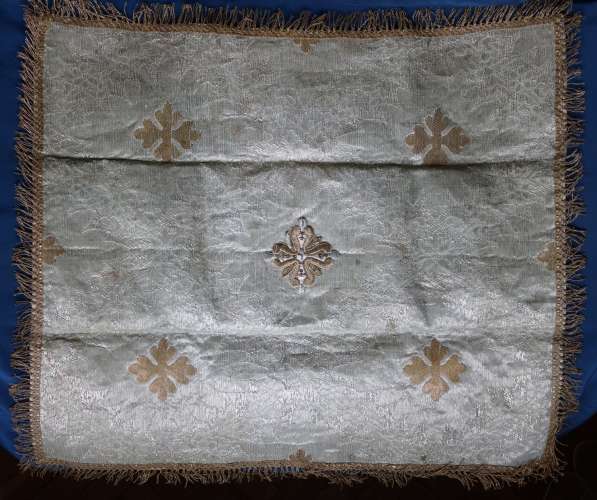 Старинный евхаристический воздух шитый серебром и золотом в Санкт-Петербурге фото 8