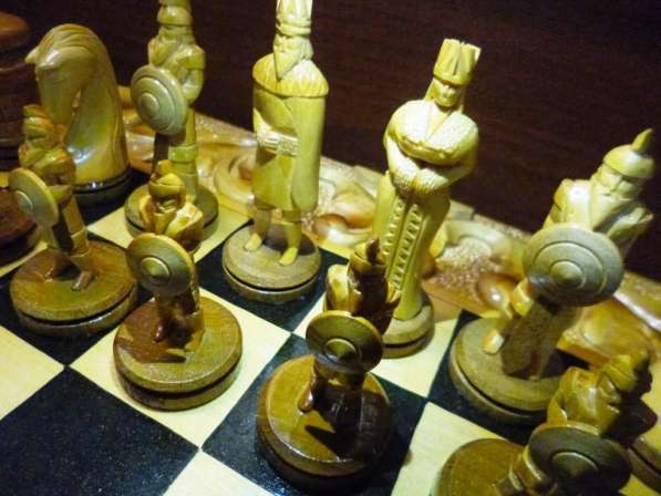 Игра шахматы/нарды сувенирные из дерева ручной работы в Москве фото 8