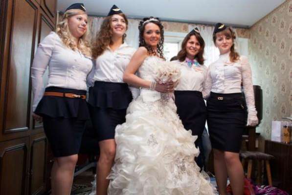 Сказочное свадебное платье в Москве фото 8