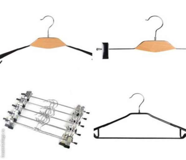Вешалки для брюк с прищепками металлические в 