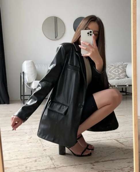 Пиджак кожаный