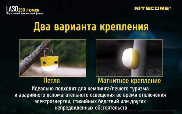 NiteCore Кемпинговый, аккумуляторный фонарь NiteСore LA30