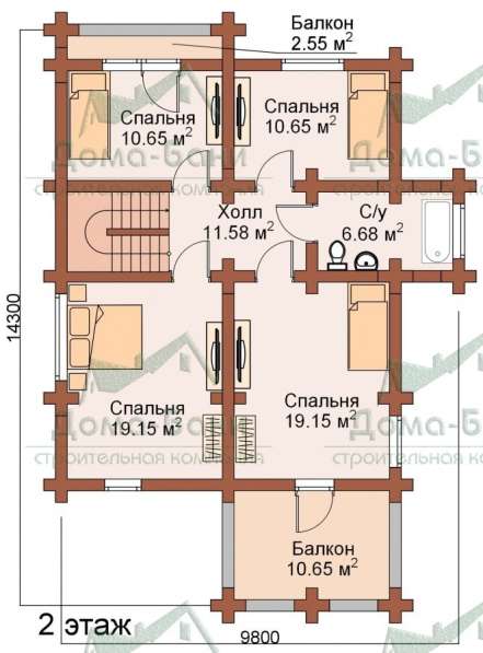 Дом из бревна 181.06м2 в Москве фото 6