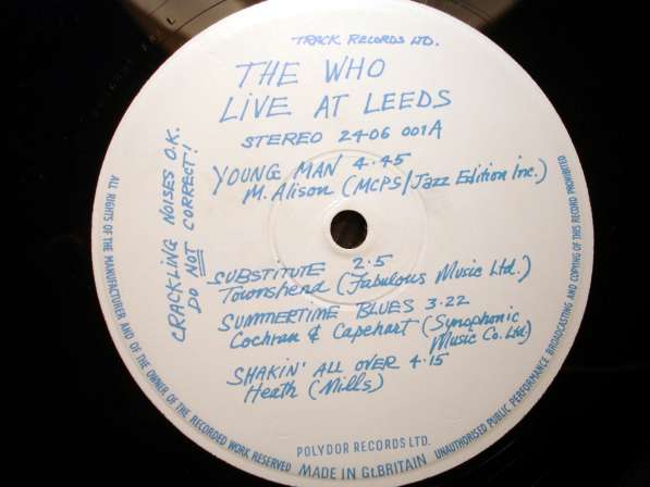 Пластинка The Who ‎– Live At Leeds (UK) в Санкт-Петербурге