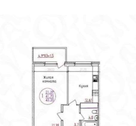 Продам однокомнатную квартиру в Краснодар.Жилая площадь 44 кв.м.Этаж 8.Дом кирпичный.