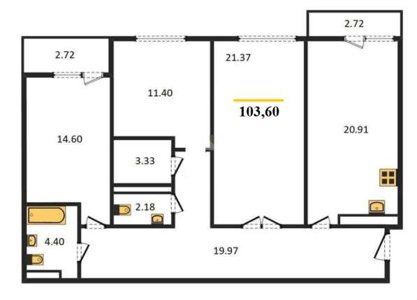 Отличная 3-кв. с новой мебелью и Евро-ремонтом! в Екатеринбурге фото 20