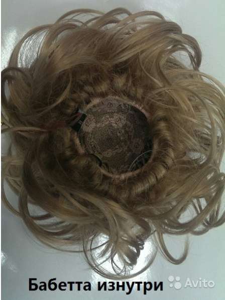 Пучок бабетта из искусственных волос. Цвет разный