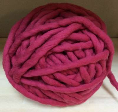 Толстая пряжа ручного прядения цвет №5 ФУКСИЯ в фото 13