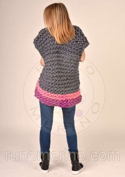 Жилетка из толстой пряжи в фото 4