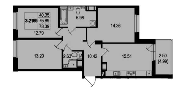 Продаётся 4-евро квартира в жилом комплексе комфорт-класса