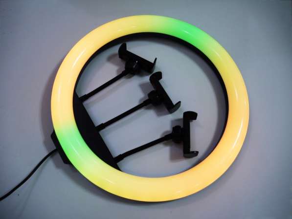 Кольцевая LED лампа RGB MJ36 36см 3 крепл. тел USB в фото 6