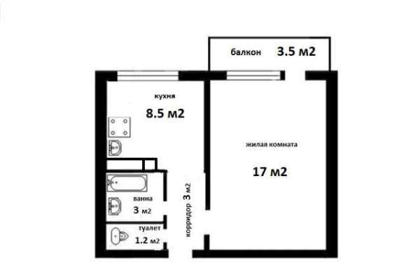 Продам однокомнатную квартиру в Краснодар.Жилая площадь 32 кв.м.Этаж 5.Дом кирпичный.