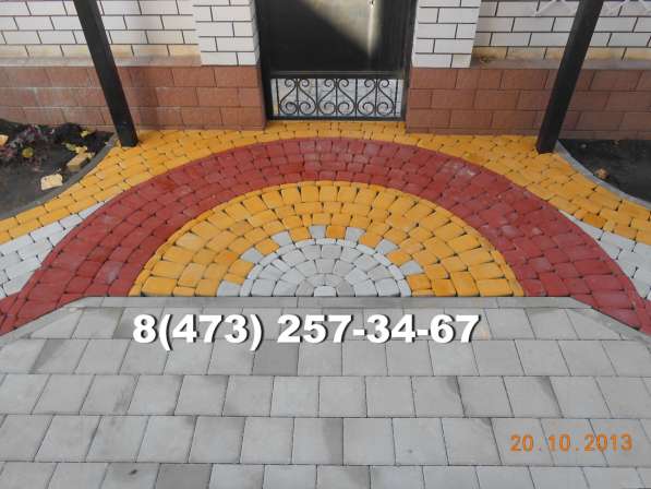Укладка тротуарной плитки и брусчатки в Воронеже фото 12