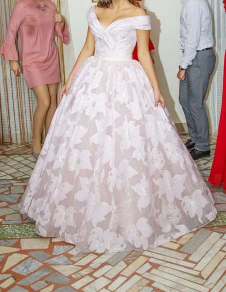 Свадебное платье принцессы, нежно-розового цвета